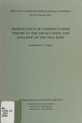 Cover of Irrelevance of Currency-Crisis Theory to the Devaluation and Collapse of the Thai Baht