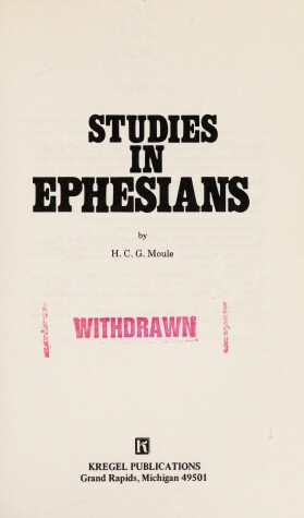 Book cover for Studies in Ephesians