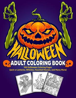 Book cover for Halloween Adult Coloring Book