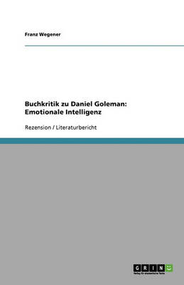 Book cover for Buchkritik zu Daniel Goleman