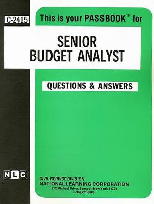 Book cover for Senior Budget Analyst