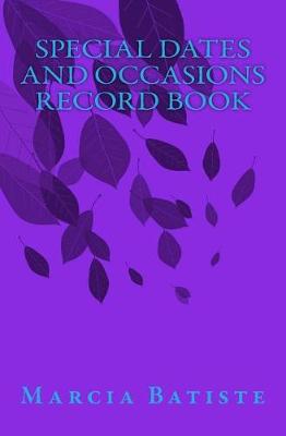 Book cover for Special Dates and Occasions Record Book