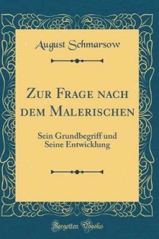 Cover of Zur Frage Nach Dem Malerischen