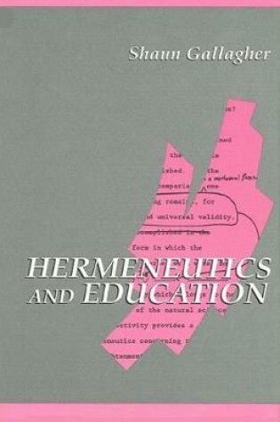 Cover of Hermeneutics and Education