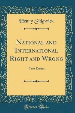 Cover of National and International Right and Wrong