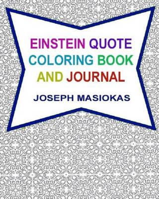 Cover of Einstein Quote Coloring Book And Journal