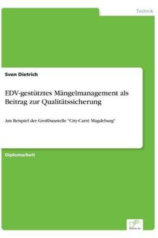 Cover of EDV-gestutztes Mangelmanagement als Beitrag zur Qualitatssicherung