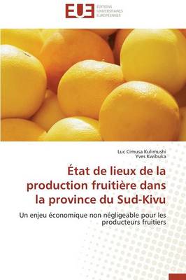 Book cover for tat de Lieux de la Production Fruiti re Dans La Province Du Sud-Kivu