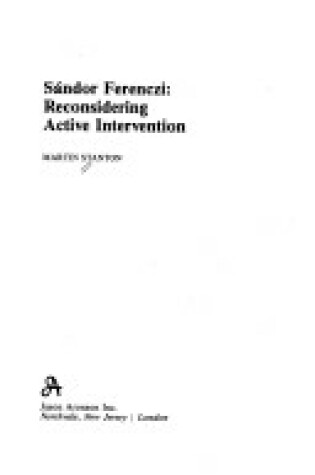 Cover of Sandor Ferenczi