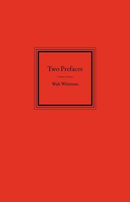 Book cover for Two Prefaces by Walt Whitman