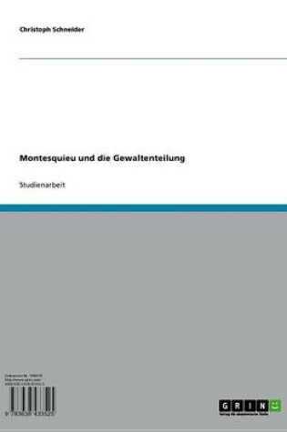 Cover of Montesquieu Und Die Gewaltenteilung