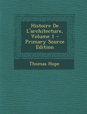 Book cover for Histoire de L'Architecture, Volume 1