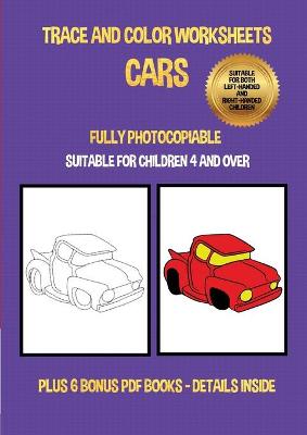 Book cover for Trace and color worksheets (Cars)