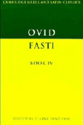 Cover of Ovid: Fasti Book IV