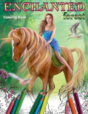 Book cover for Enchanted Forest. Coloring book