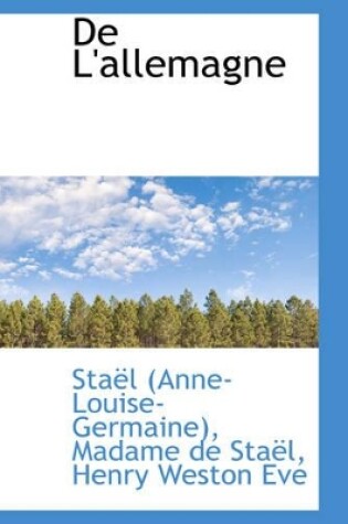 Cover of de L'Allemagne