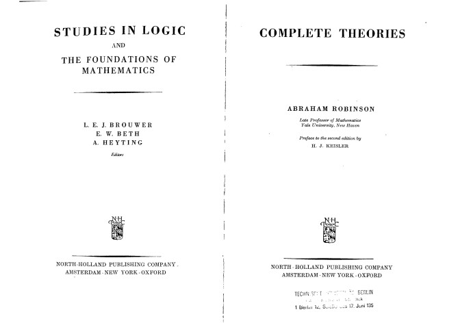 Cover of Complete Theories