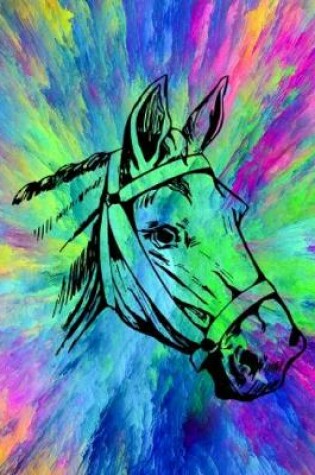 Cover of Horse Tie Dye Colors Notebook Journal 150 Page College Ruled Pages 8.5 X 11