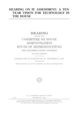 Cover of Hearing on IT assessment