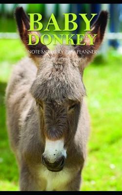 Book cover for Baby Donkey Note Monthly 2020 Planner 12 Month Calendar