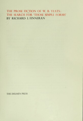 Book cover for Prose Fiction of W.B. Yeats