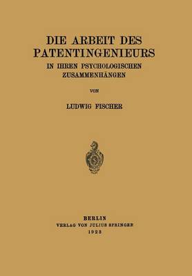 Book cover for Die Arbeit Des Patentingenieurs