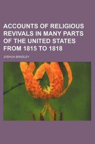 Cover of Accounts of Religious Revivals in Many Parts of the United States from 1815 to 1818