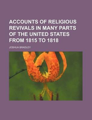 Cover of Accounts of Religious Revivals in Many Parts of the United States from 1815 to 1818