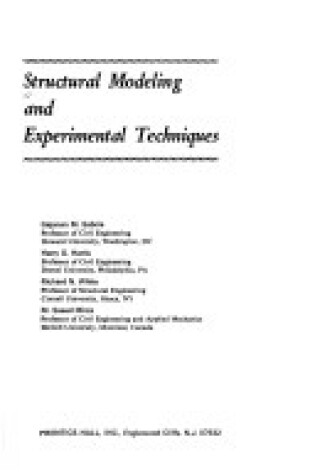 Cover of Structural Modelling and Experimental Techniques