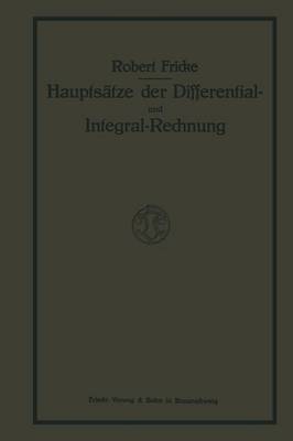 Book cover for Hauptsatze Der Differential- Und Integralrechnung