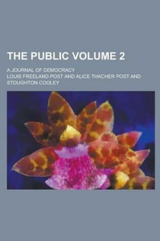 Cover of The Public; A Journal of Democracy Volume 2