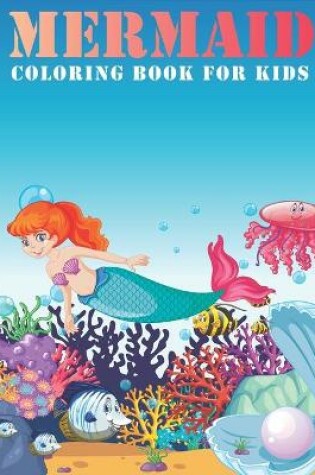 Cover of mermaid coloring book for kids