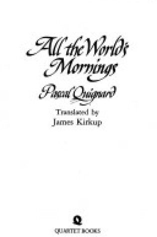 Cover of All the World's Mornings
