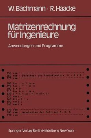 Cover of Matrizenrechnung fur Ingenieure