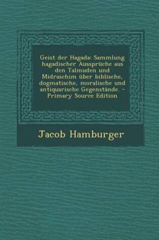 Cover of Geist Der Hagada