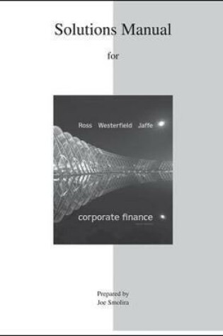 Cover of SOLUTIONS MANUAL FOR CORPORATE FINANCE