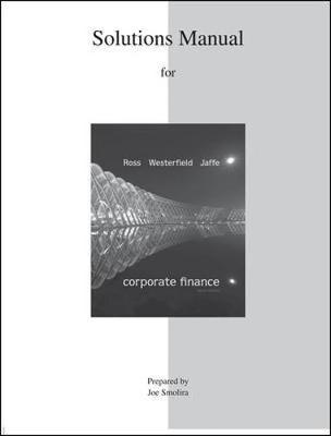 Book cover for SOLUTIONS MANUAL FOR CORPORATE FINANCE