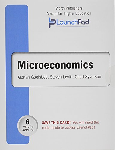 Book cover for Launchpad for Goolsbee's Microeconomics (6 Month Access)