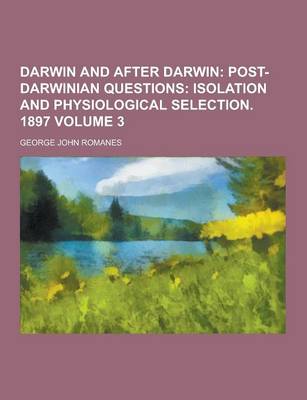 Book cover for Darwin and After Darwin Volume 3