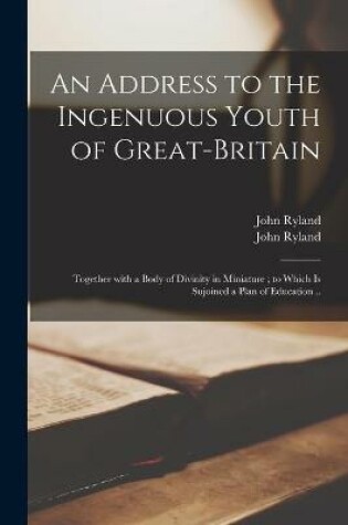 Cover of An Address to the Ingenuous Youth of Great-Britain