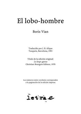 Book cover for El Lobo - Hombre