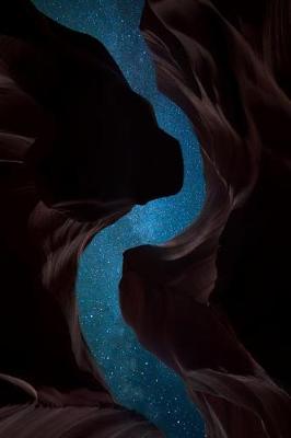 Book cover for Blank Journal - Antelope Canyon at Night with the Stars Lighting up the Sky