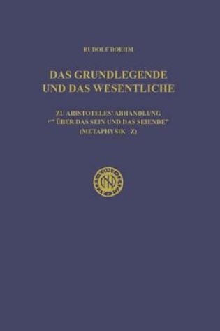 Cover of Das Grundlegende Und Das Wesentliche