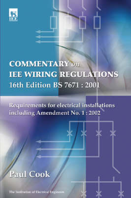 Book cover for Commentary on IEE Wiring Regulations (BS 7671: 2001)