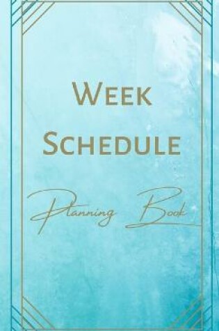 Cover of Week Schedule Planning Book - Goals, Appointments - Color Interior - Pastel Pink Orange