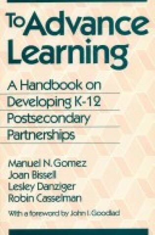 Cover of To Advance Learning CB