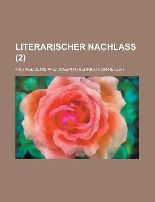 Book cover for Literarischer Nachlass (2 )