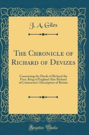 Cover of The Chronicle of Richard of Devizes