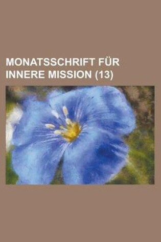 Cover of Monatsschrift F R Innere Mission (13)