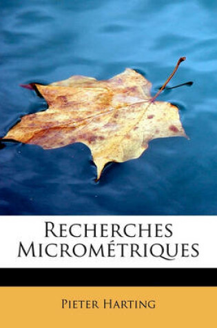 Cover of Recherches Micrometriques